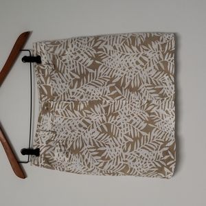 Tommy Bahama palm print linen mini skirt Size 4‎